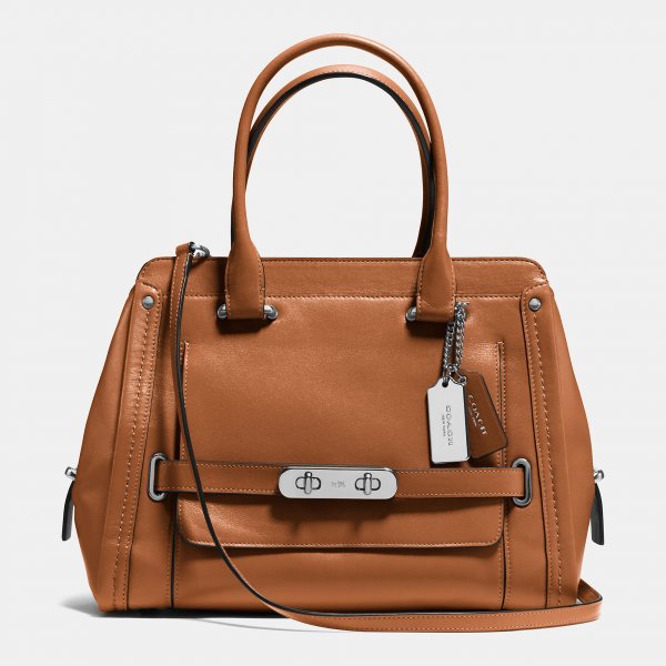 Coach Swagger Frame Satchel In Calf Leather | Women