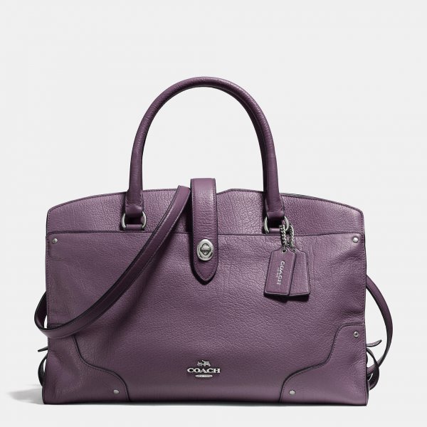 Luxury Handbags Coach Mercer Satchel In Grain Leather | Women